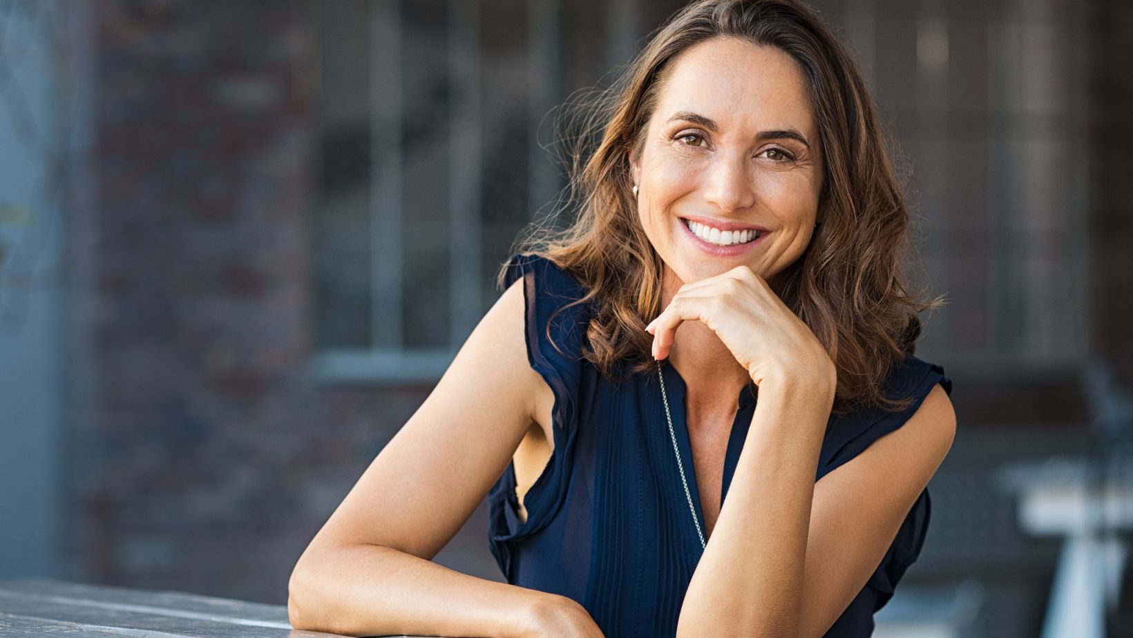 Happy mature woman outdoor